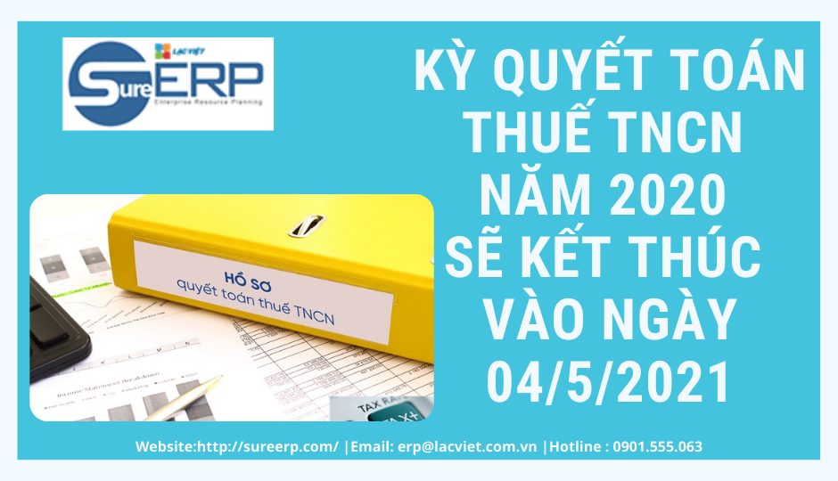 Kỳ quyết toán thuế TNCN năm 2020 sẽ kết thúc vào ngày 04/5/2021
